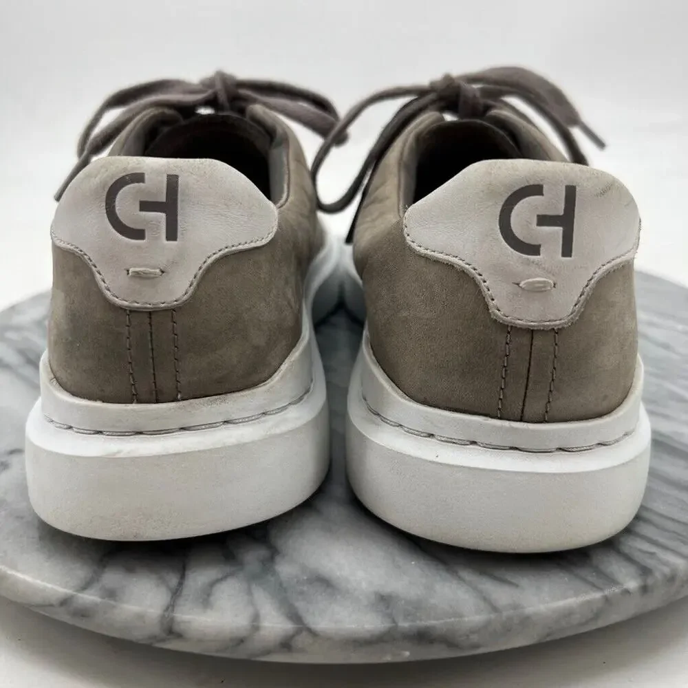 Cole Haan Mens‎ 8 Sneakers Mushroom Grey Nubuck GrandPrø Rally Laser Cut Shoes